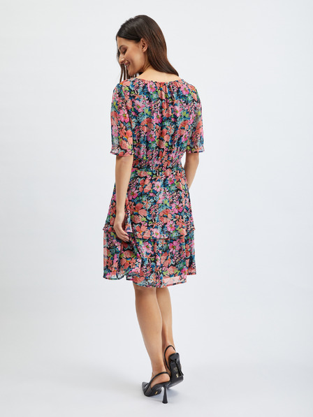 Orsay Crveno-crna ženska haljina cvjetnog uzorka ORSAY