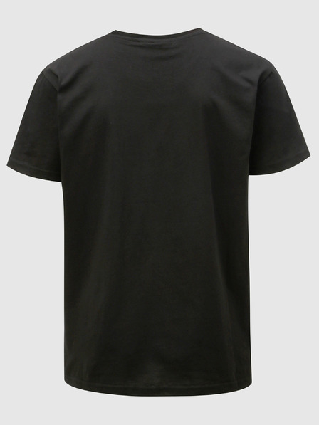 Horsefeathers Crna muška majica kratkih rukava s printom i kratkim rukavima Horsefeathers Mini Logo