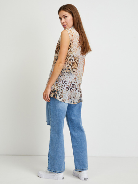 Guess Guess svijetlo smeđa ženska košulja s uzorkom