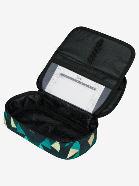 BAAGL Zelena školska pernica Baagl Skate Polygon