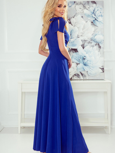 numoco Duga haljina s izrezom i kopčanjem na ramenima - plava Numoco ELENA