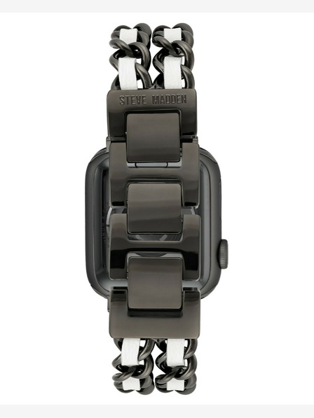 Steve Madden Ženski remen Steve Madden u kombinaciji čelika i veganske kože za Apple Watch 38/40/41mm, WS/1001BKWT424445