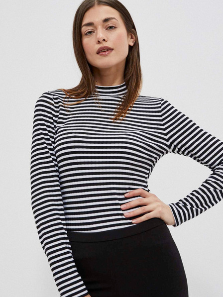 Moodo Bijelo-crna ženska Moodo majica na pruge