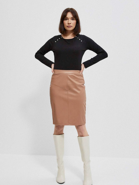 Moodo Crna ženska majica dugih rukava Moodo