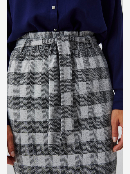 Moodo Moodo siva ženska suknja na karo