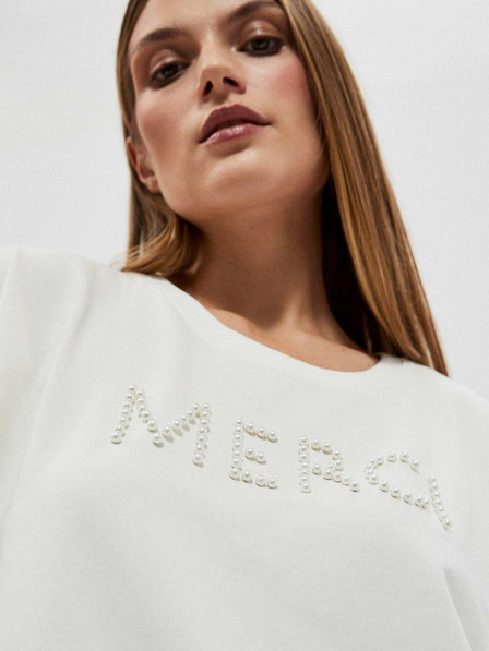 Moodo Moodo bijeli ženski sweatshirt