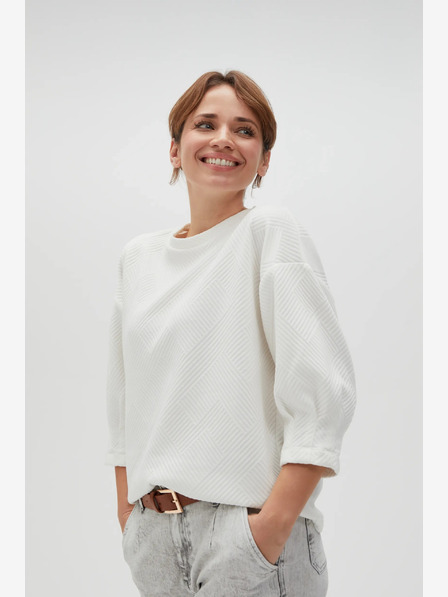 Moodo Moodo bijeli ženski sweatshirt