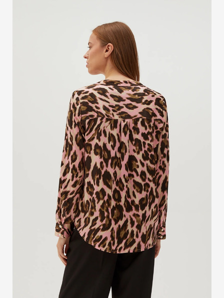 Moodo Smeđe-roza ženska Moodo bluza s uzorkom