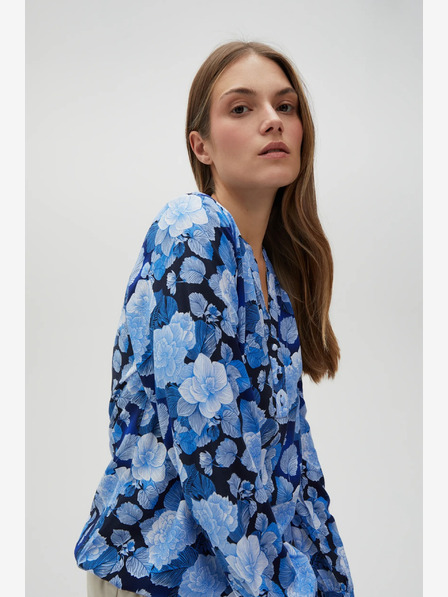 Moodo Plava ženska Moodo cvjetna bluza