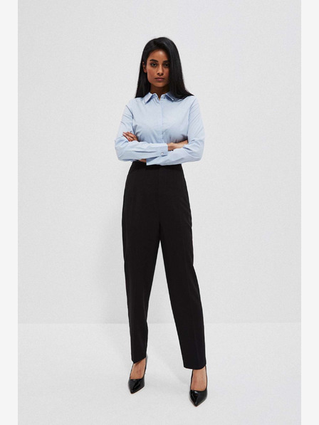 Moodo Crne ženske hlače Moodo