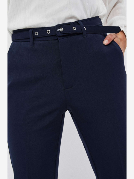 Moodo Tamno plave ženske hlače s Moodo remenom