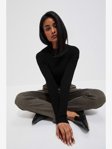 Moodo Crne i smeđe ženske hlače Moodo