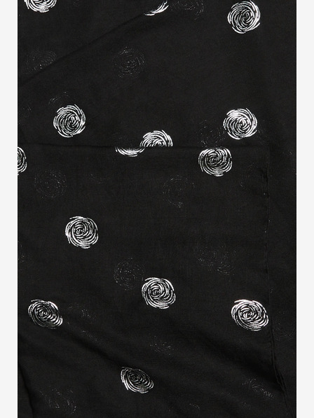 Moodo Moodo ženski crni točkasti šal