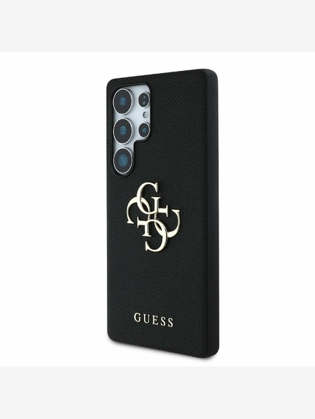 Guess Stražnja maska Guess PU Grained 4G Metal Logo za Samsung Galaxy S25 Ultra Black
