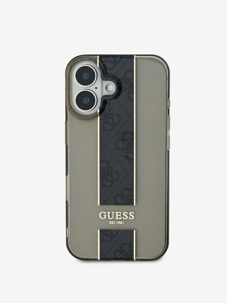 Guess Stražnja maska Guess IML Middle 4G Stripe za iPhone 16 crna