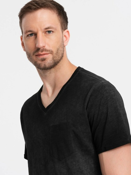 Ombre Clothing Crna muška tigrasta majica kratkih rukava Ombre Clothing