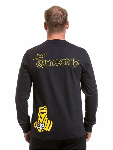 Meatfly Meatfly muška majica dugih rukava Dakar Beduin Black | Crna | Veličina