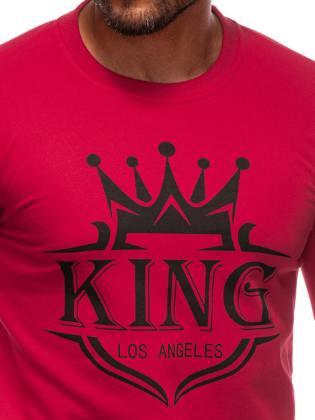 Edoti EDOTI Muška majica bez kapuljače, crvena