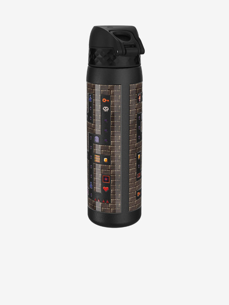 ION8 Crna uzorovana čelična bočica Ion8 Leak Proof Gamer (600 ml)