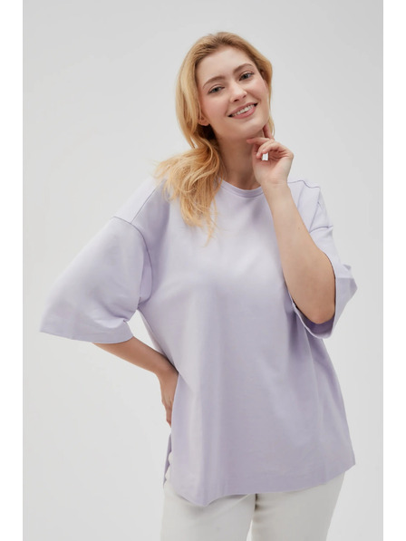 Moodo Lila ženski hoodie s prorezima Moodo