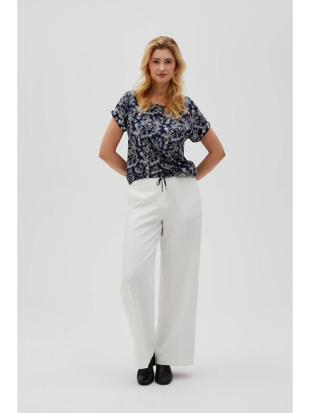 Moodo Tamno plava ženska bluza s vezivanjem