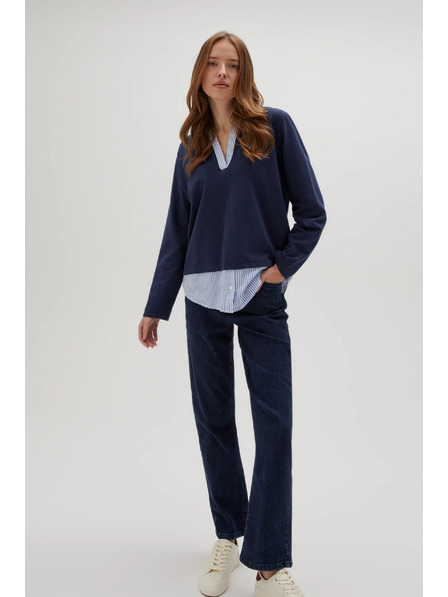 Moodo Tamno plava ženska dukserica