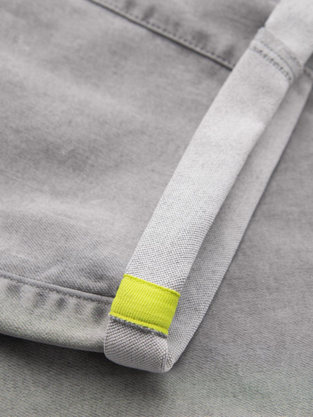 Ombre Clothing Muške traper kratke hlače s dekorativnim prošivanjem - svjetlo sive