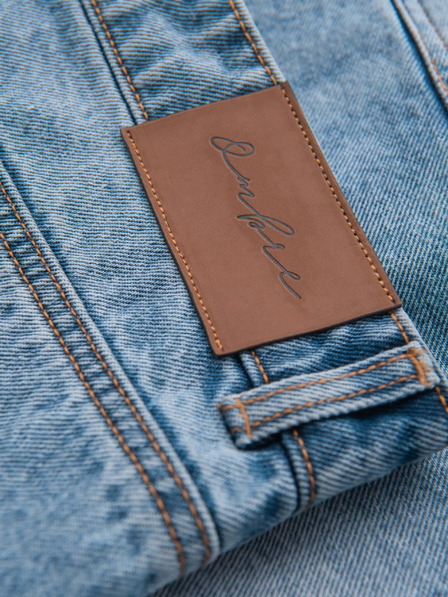 Ombre Clothing Muške kratke traper hlače s rupama i prorezima - svijetlo plave