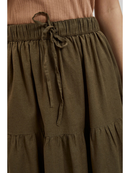 Moodo Khaki široka suknja Moodo