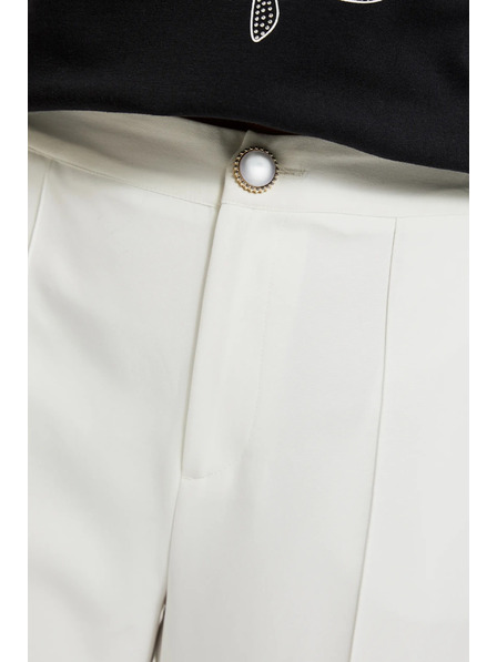 Moodo Bijele ravne hlače Moodo