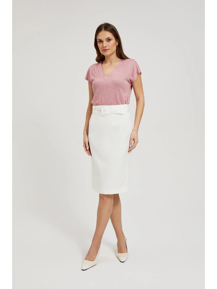 Moodo Bijela uska suknja s pojasom