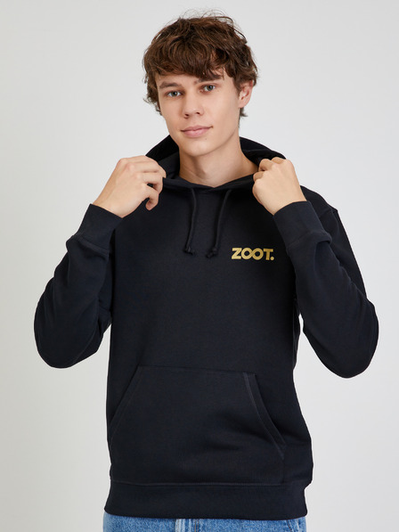 ZOOT.collab Crna unisex majica s kapuljačom ZOOT