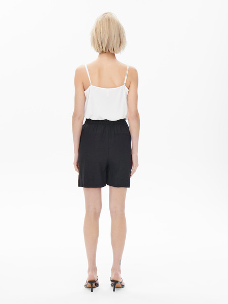 ONLY Crne ženske lanene kratke hlače ONLY Tokyo