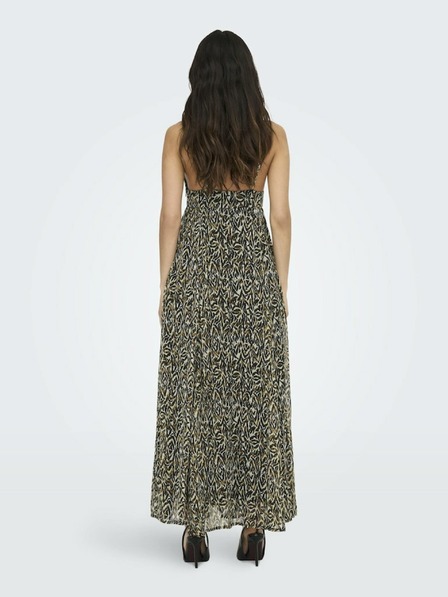 ONLY Smeđa ženska maxi haljina s uzorkom ONLY Eliza