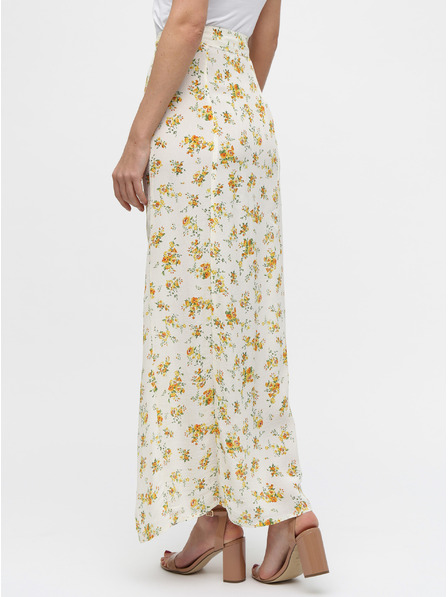 Miss Selfridge Miss Selfridge krem cvjetna maxi suknja s prorezima