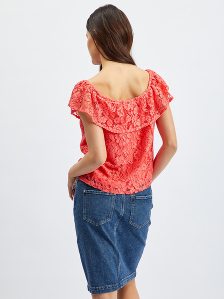 Orsay Ružičasta ženska čipkasta bluza ORSAY