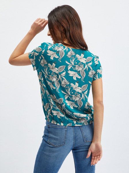 Orsay Petrolej plava ženska bluza cvjetnog uzorka ORSAY