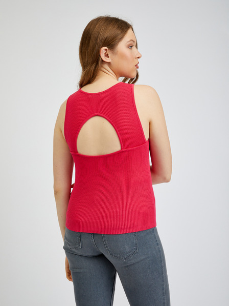 Orsay Tamnoružičasta ženska majica bez rukava ORSAY