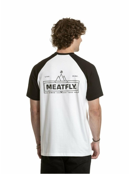 Meatfly Meatfly muška majica Ozzy Raglan White / Black
