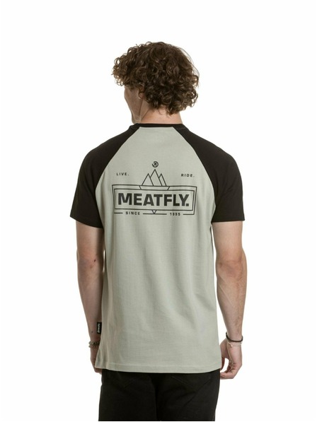 Meatfly Meatfly muška majica Ozzy Raglan Mossy Green / Black
