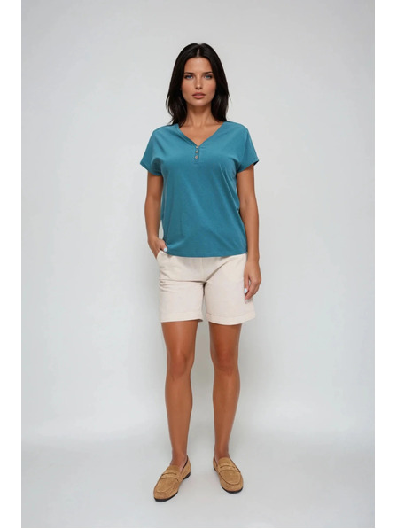 Moodo Ženska bluza s dekorativnim gumbima