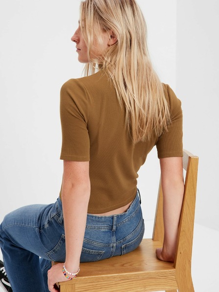 GAP Dječji rebrasti rolled neck džemper GAP