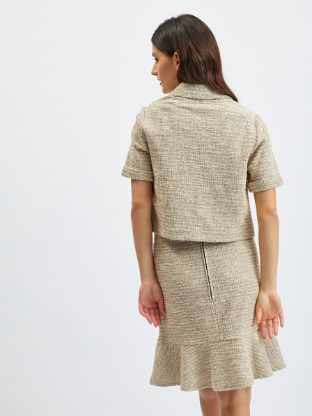 Orsay Svjetlosmeđa ženska prošarana bluza kratkih rukava ORSAY