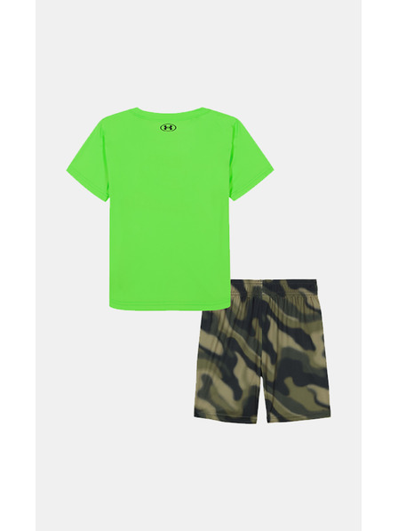 Under Armour Dječački set Under Armour UA TECH PRINTED SS SHORT SET-GRN