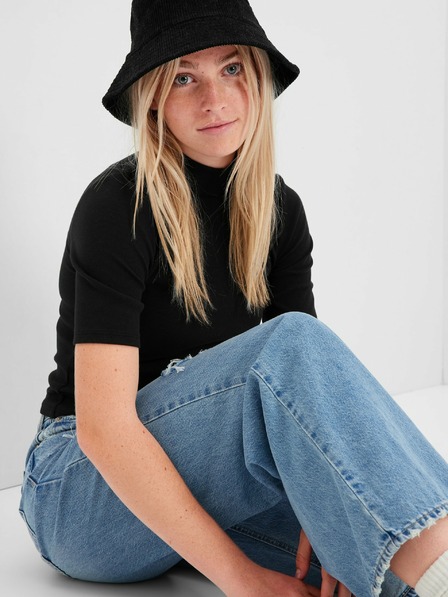 GAP Dječji rebrasti rolled neck džemper GAP