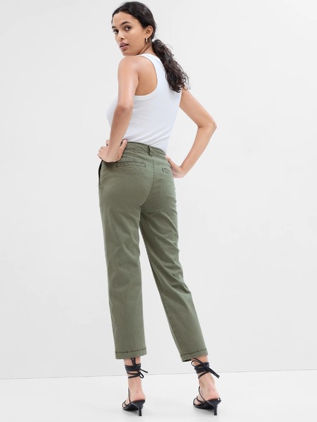 GAP Hlačice girlfriend khaki visokog struka Utility GAP