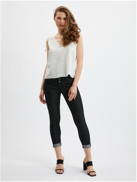 Orsay Bijela ženska čipkasta majica bez rukava ORSAY