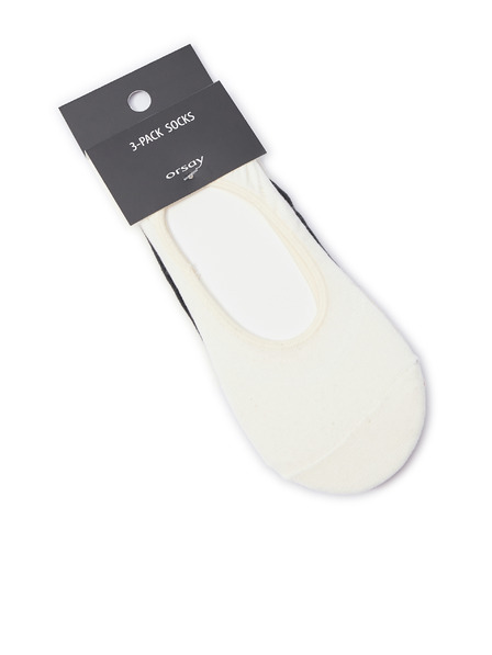 Orsay Set od tri para ženskih čarapa u kremastoj, bež i crnoj boji ORSAY