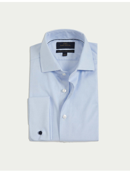 Marks & Spencer Marks & Spencer keper košulja s dvostrukim manšetama od luksuznog pamuka blago pripijenog kroja