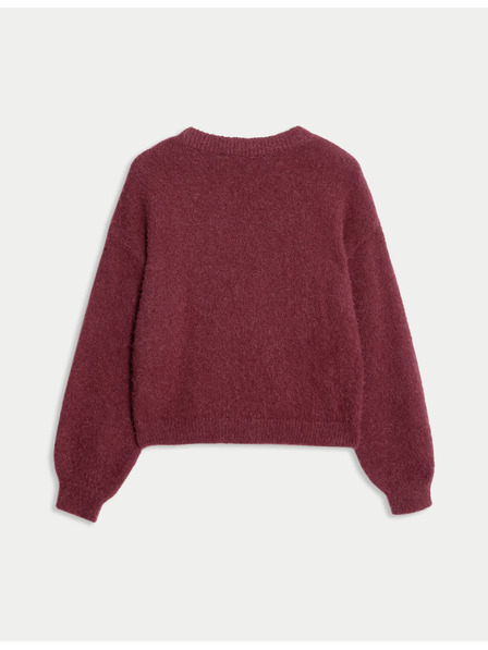 Marks & Spencer Jednobojan džemper (6-16 godina) Marks & Spencer crvena